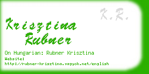 krisztina rubner business card